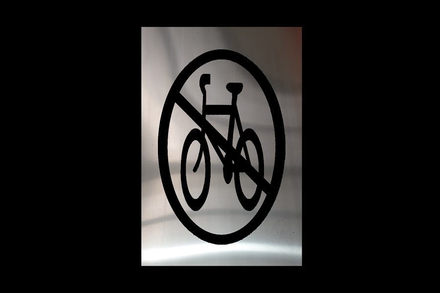 No-Bicycles Pavement Symbol For Paths 